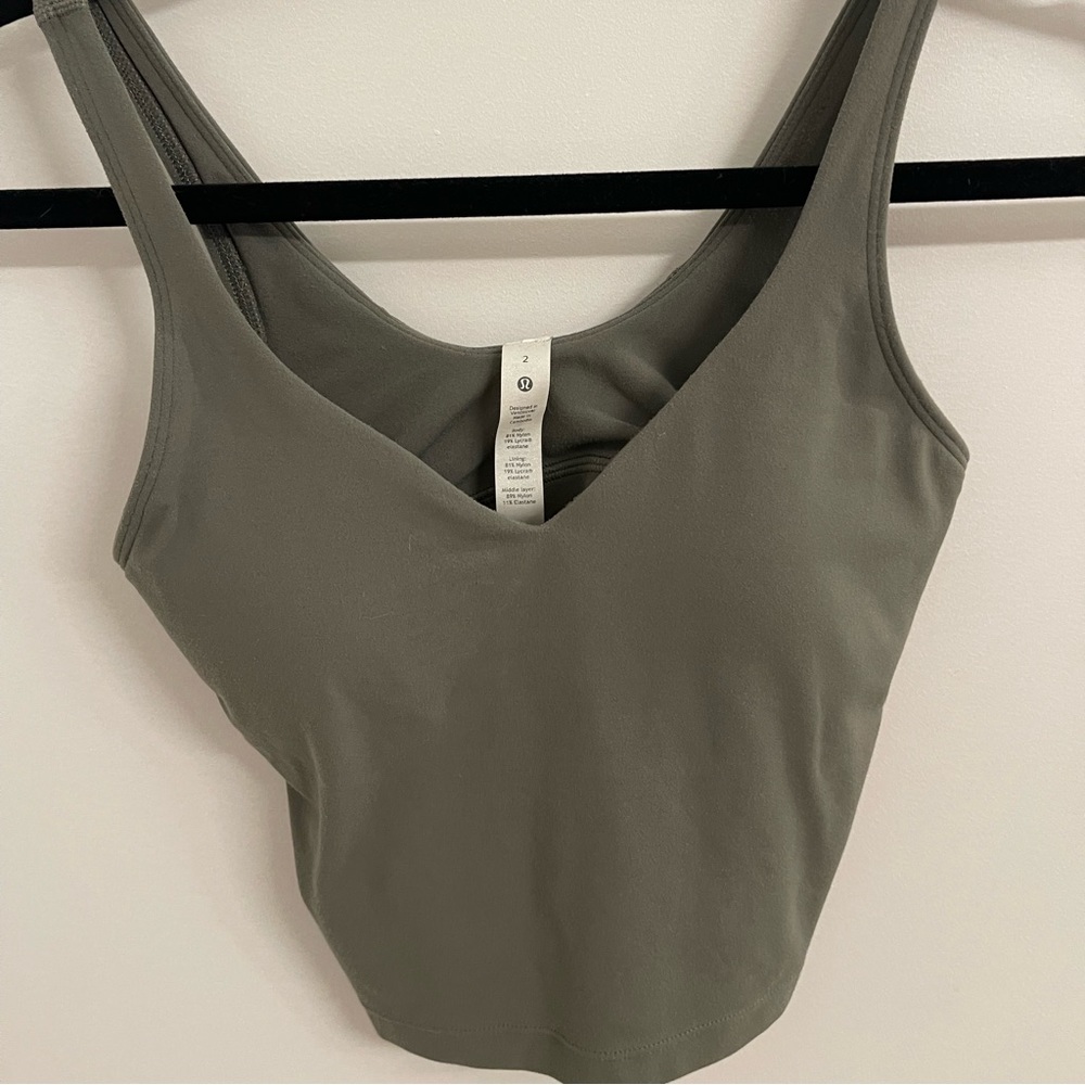 LIKE NEW ✨Lululemon align tank grey sage size 2